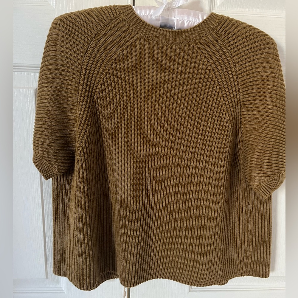 Max Mara Weekend Golden Brown Ribbed Knit Sweater